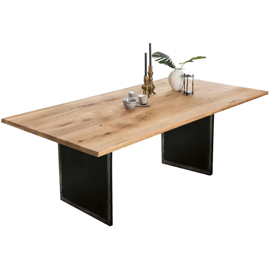 Esstisch Anter natur Wildeiche Massivholz B 240 T 100 cm
