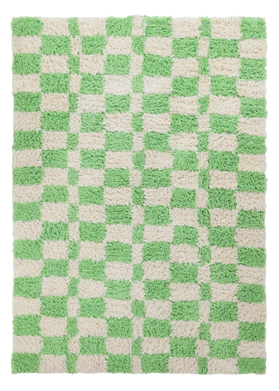 Ryetepper - Atrani Natural Cotton Shaggy (grønn) (Størrelse: 160 x 230 cm)