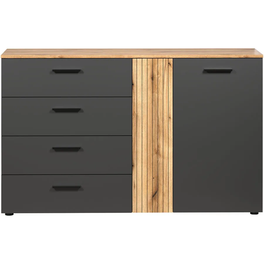 Kommode Chase anthrazit Holzwerkstoff B 139 H 86 cm
