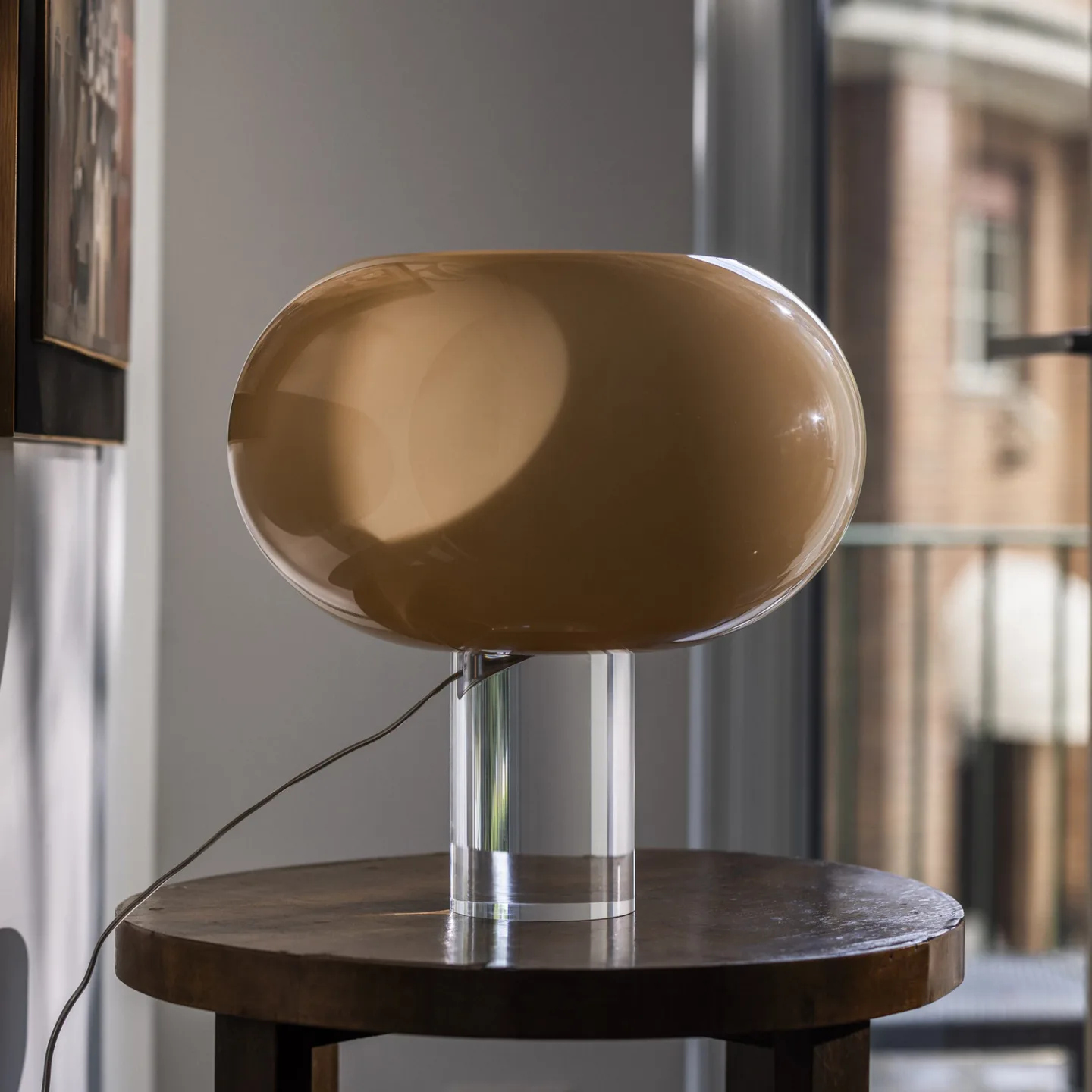 Buds 2 Tischleuchte Pale Rosa - Foscarini - Wohnzimmer - Design - Glas - Mit Schirm