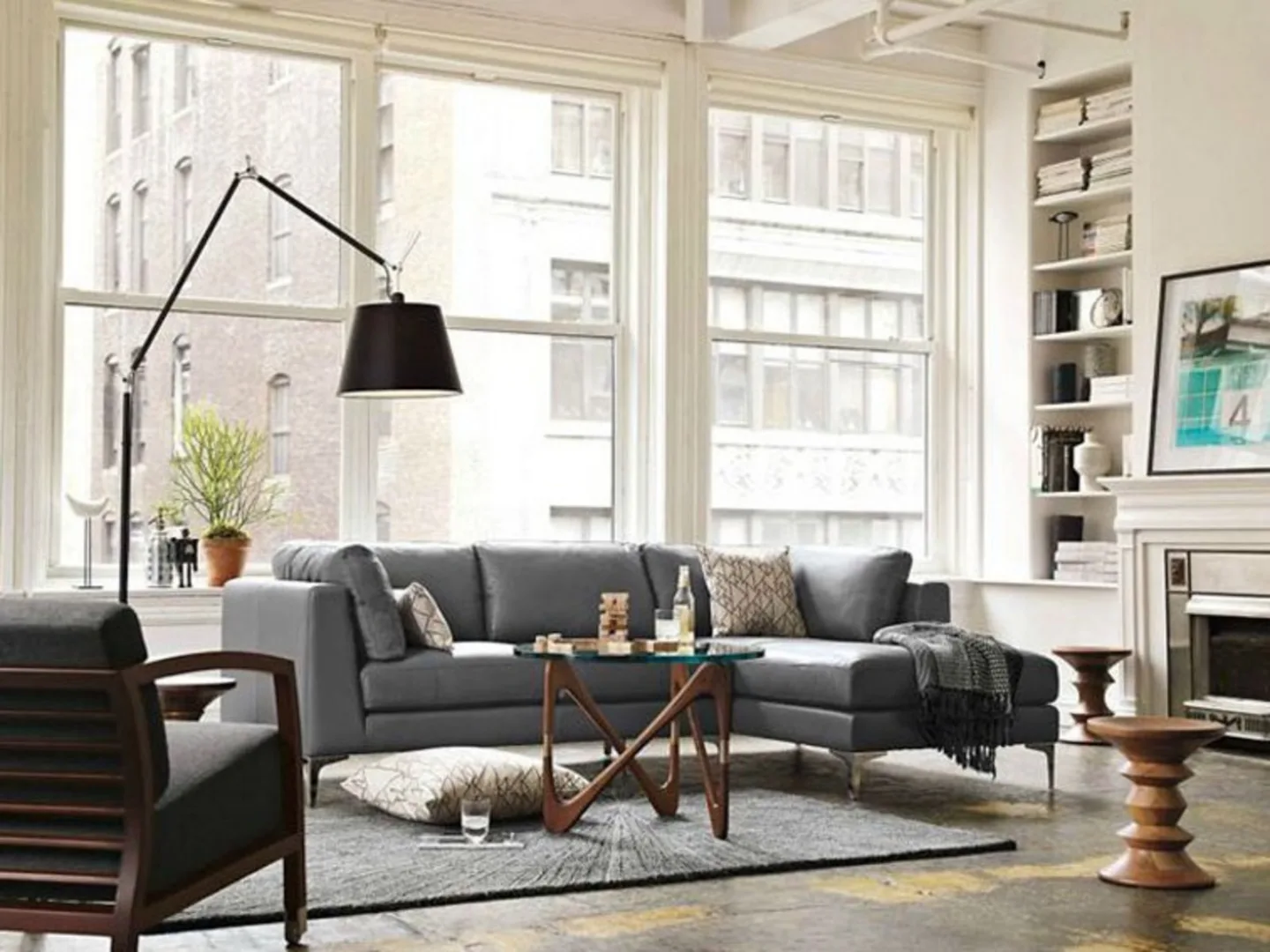 Tolomeo Mega Gulvlampe m/Dimmer Ø320 Grå Sateng/Alu - Artemide - Stue - Aluminium