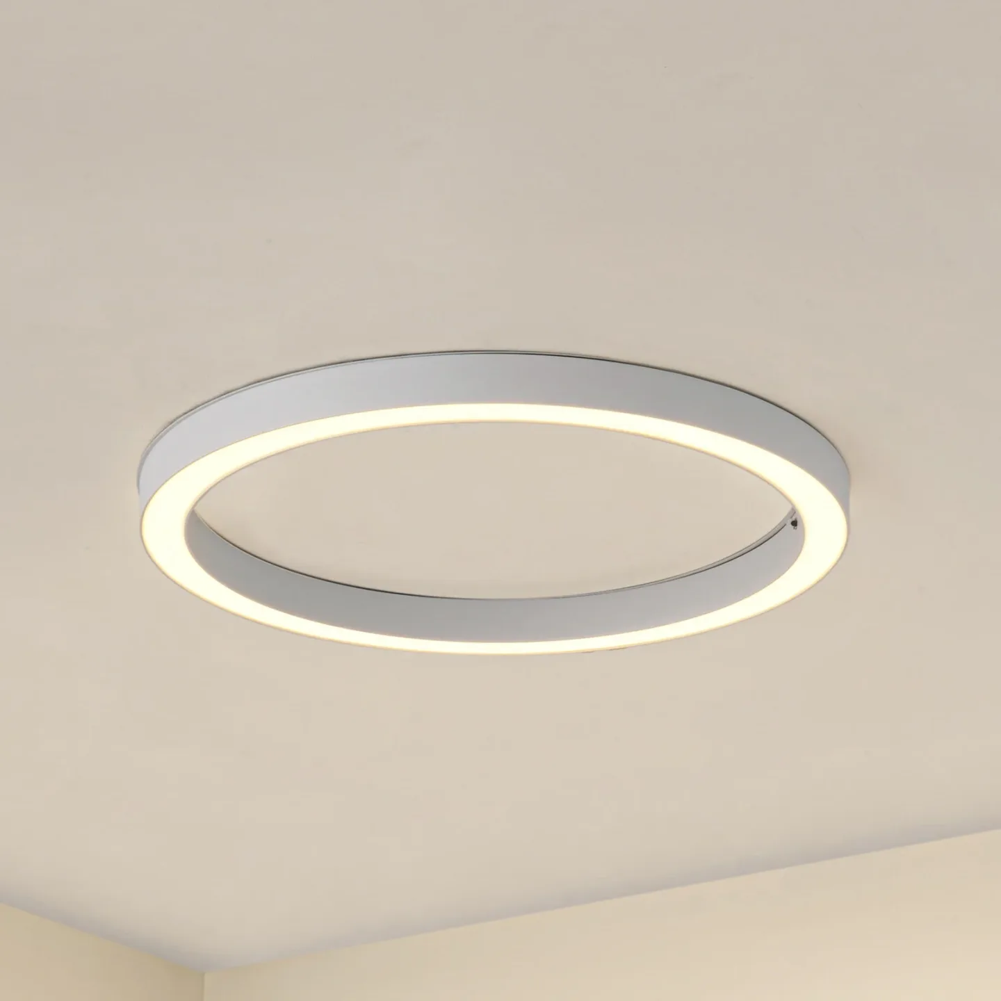Neor LED-taklampa, vit, Ø 60 cm, CCT, dimbar - Lucande - Hall - Modern - Metall - Rund