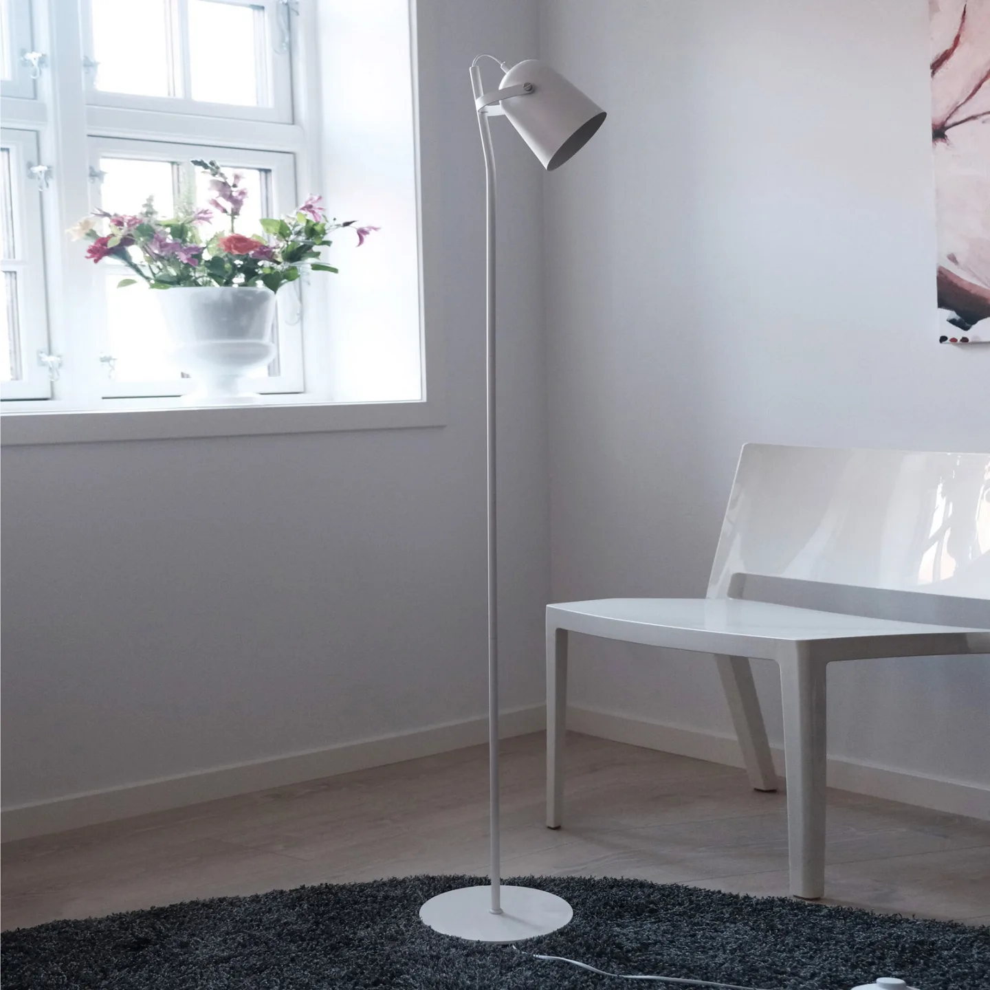 Dyberg Larsen - Oslo - Golvlampa - Vit