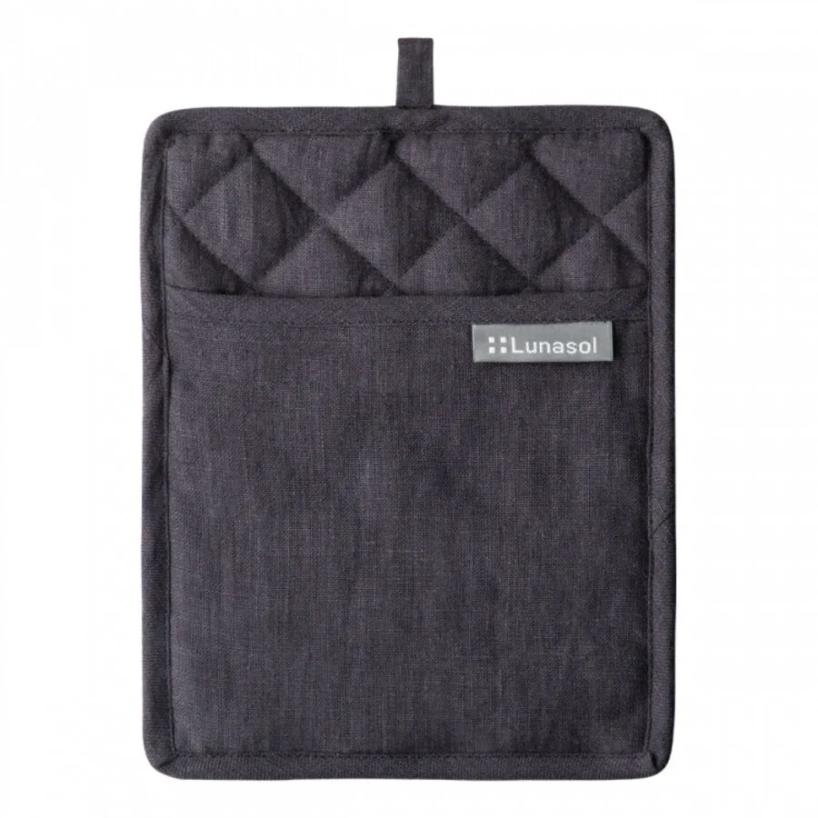 Sola Topflappen Gaya Ambiente anthrazit Leinen 19 x 24 cm