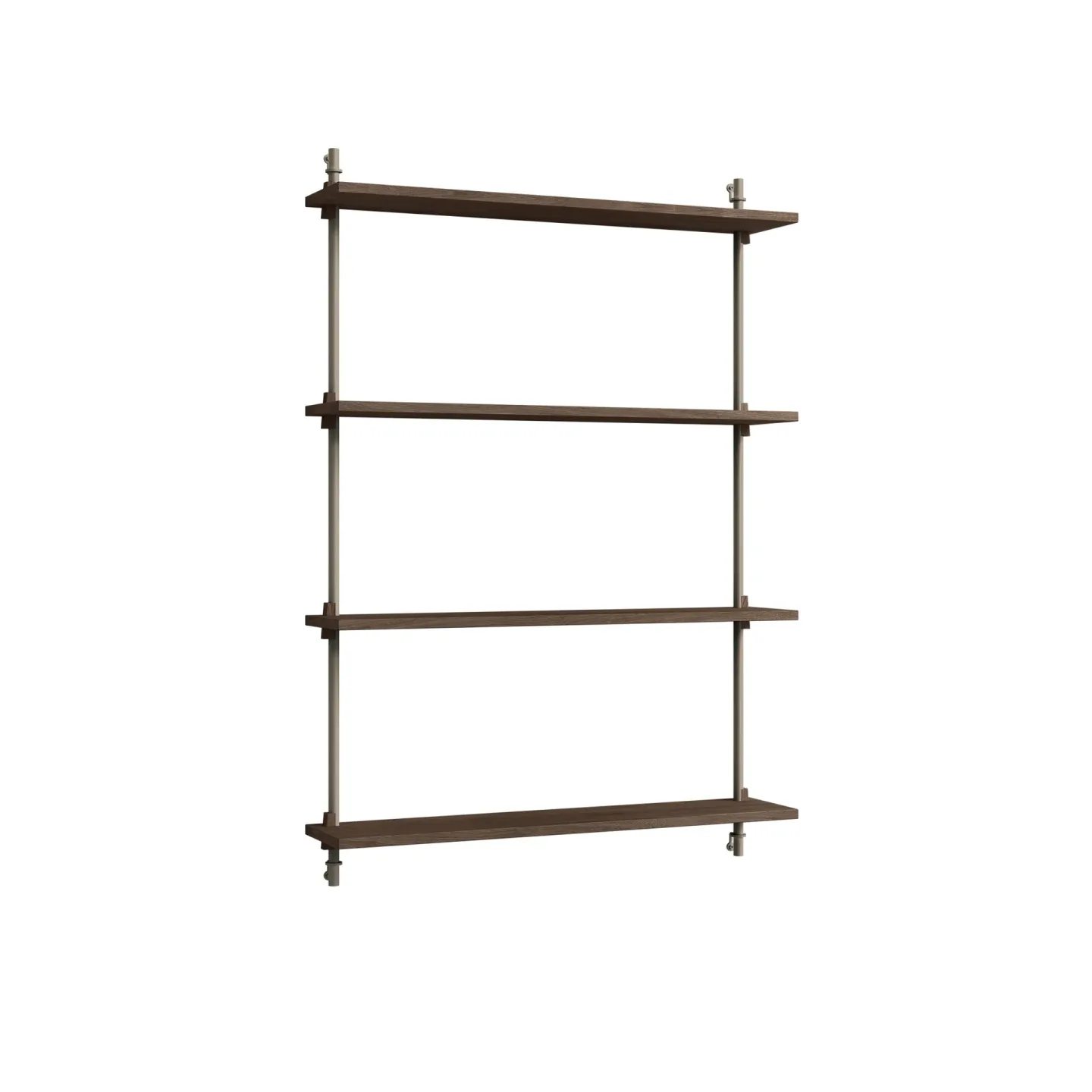 MOEBE Wall Shelving Wandregal Geräucherte Eiche-warm grey, 92×115×17,5 cm, WS.115.1
