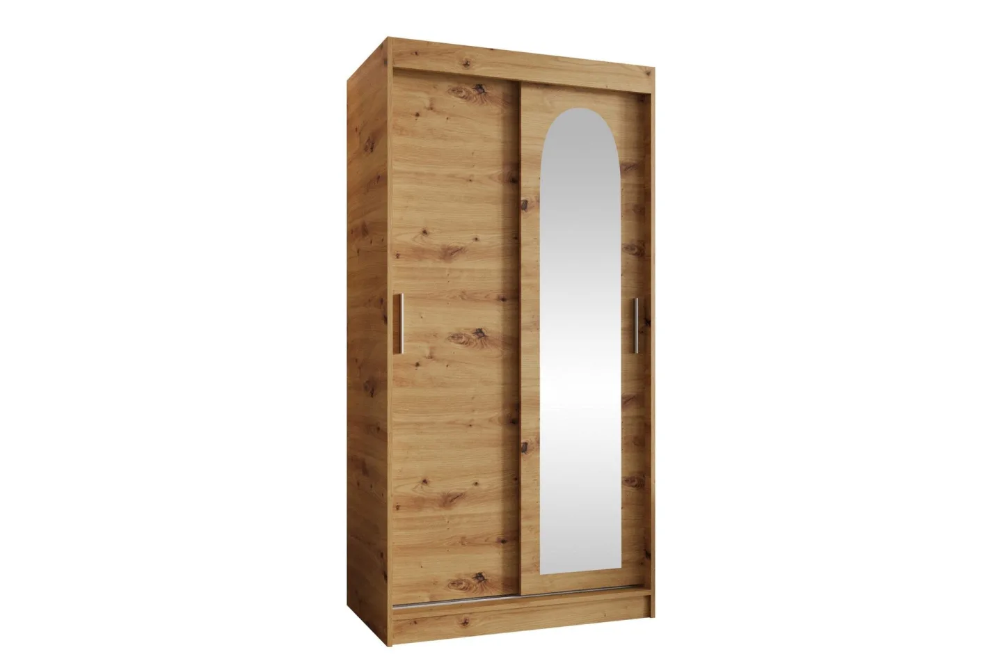 Tallmo Garderob m. Spegel 100x200 cm - Brun/Beige