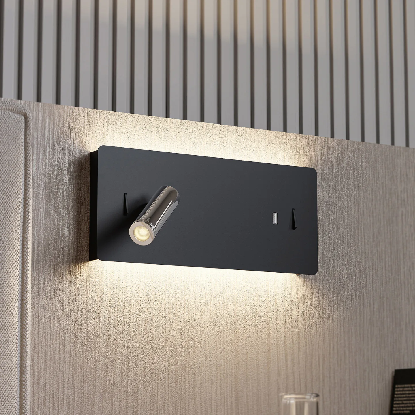 Kimo LED Square Wandleuchte USB Black - Lucande - Wohnzimmer - Modern - Metall - Mehrflammig