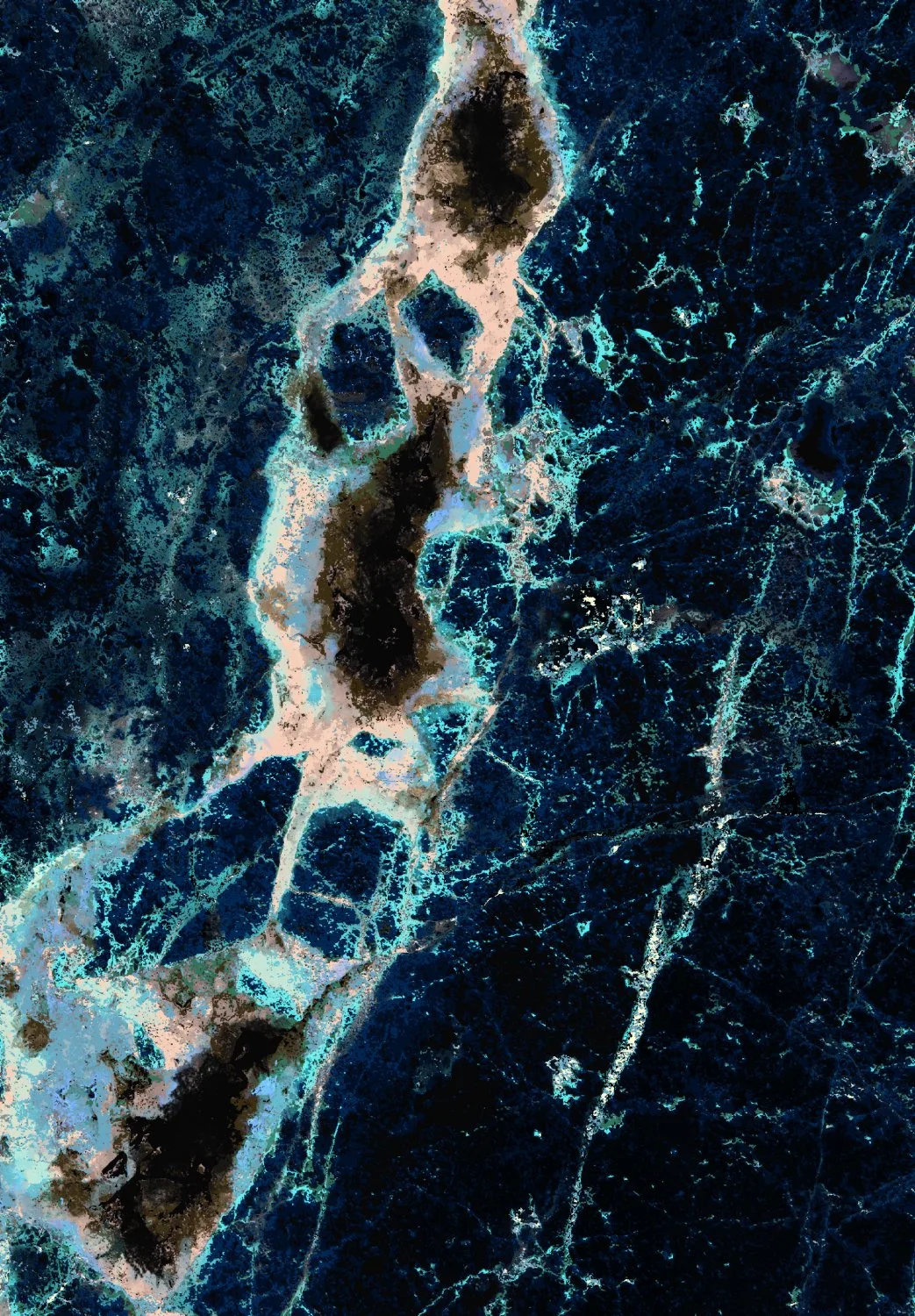 Wilton-teppe - Narbolia (blå/multi) (Størrelse: 160 x 230 cm)