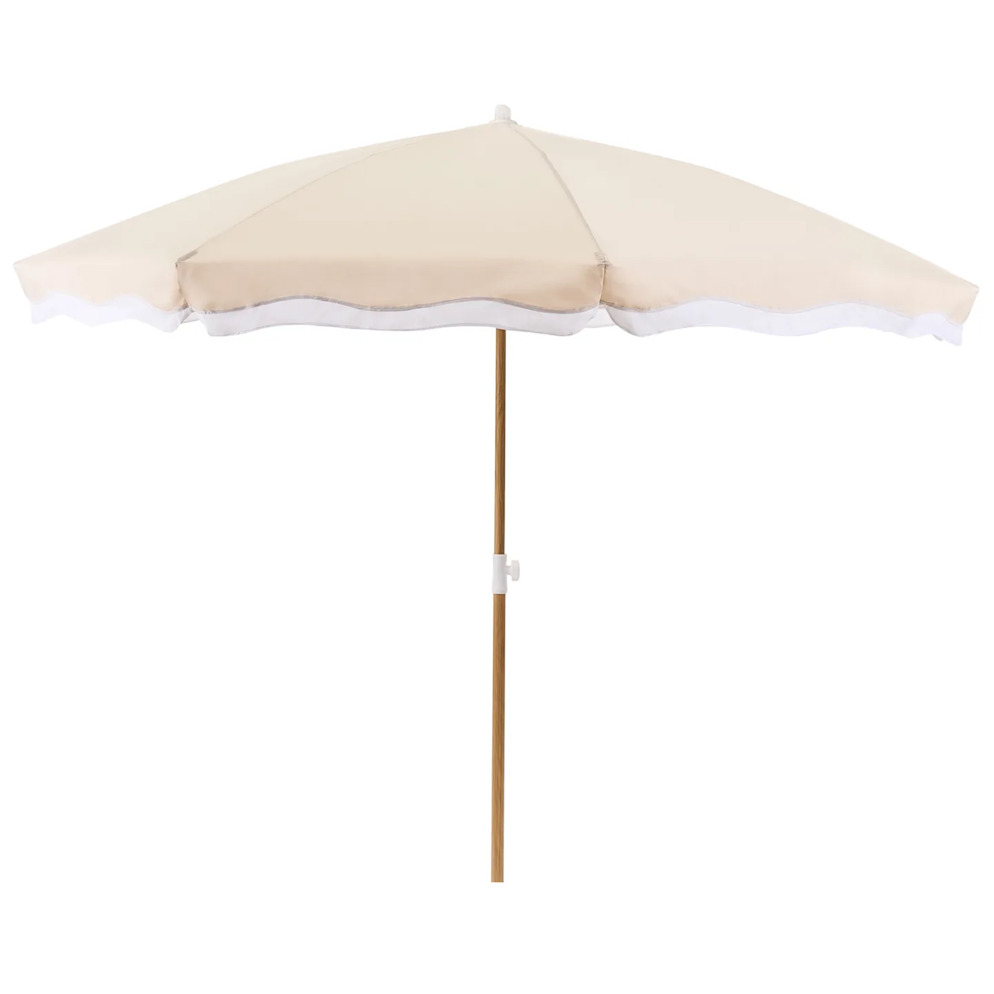 Parasoll utomhus 232 cm Sestriere - beige/vit/brun