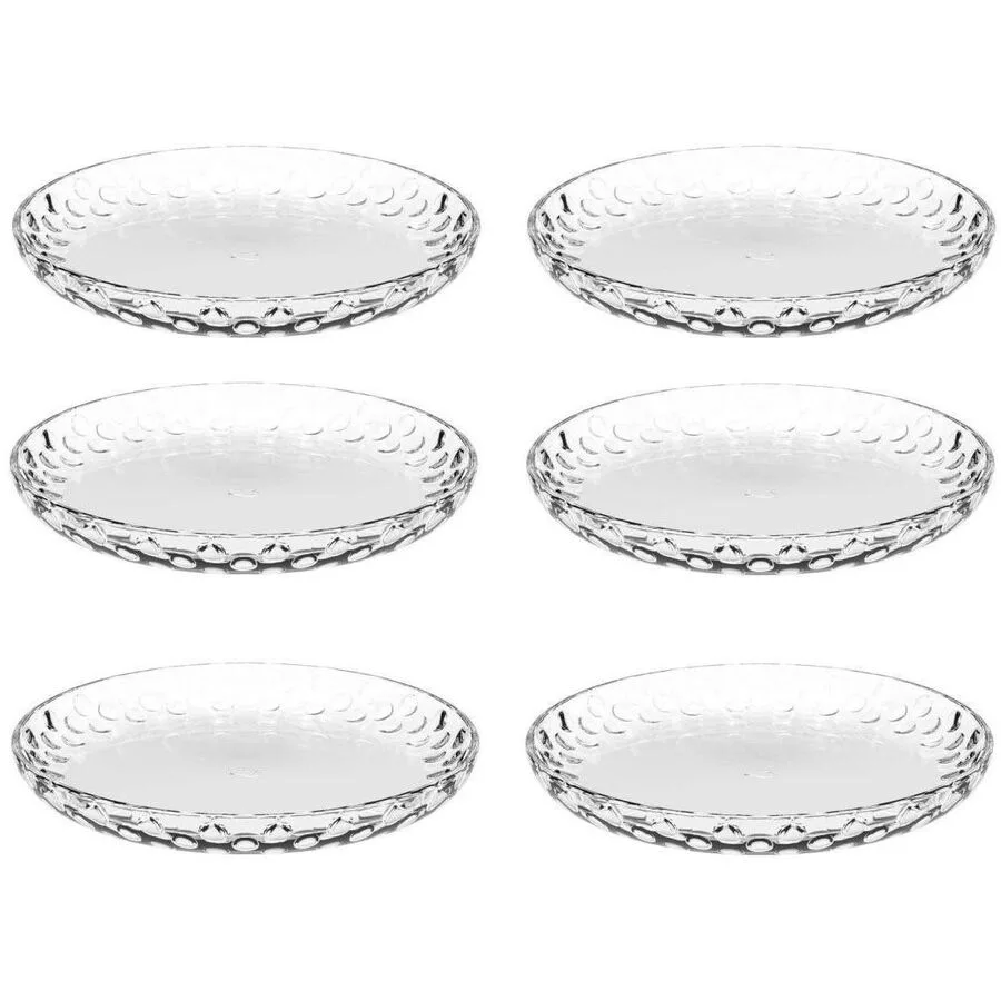 Dessertteller-Set Leonardo Transparent Glas 18 cm