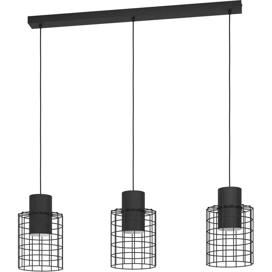 Eglo Pendellampe Milligan Schwarz/Weiss Stahl 20 cm 110 cm