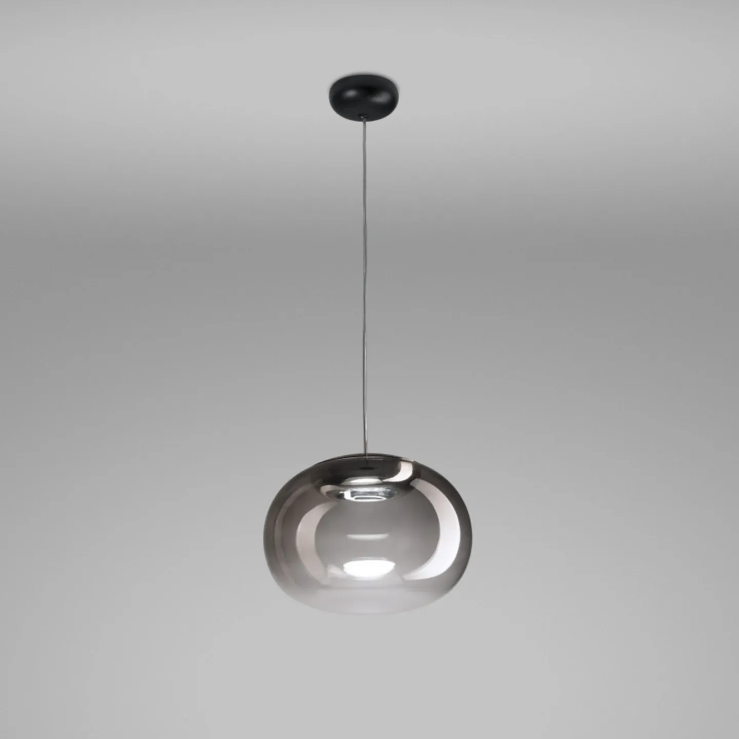 La Mariée LED-hengelampe, røykgrå, Ø 28 cm - Stilnovo - Stue - Design - Glass - Med en lyskilde