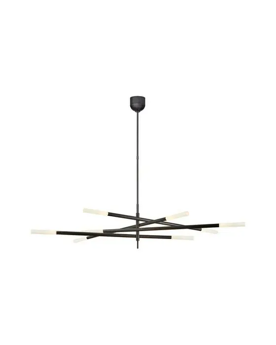 Rousseau Grande Eight Light Articulating Chandelier Bronze