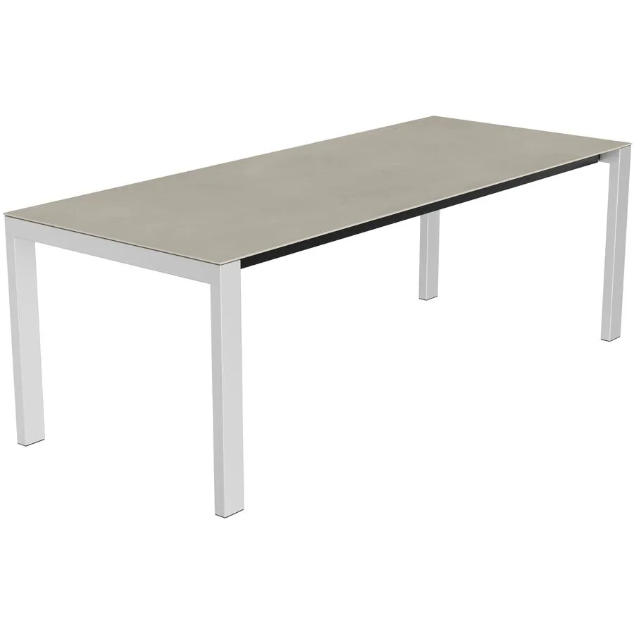Gartentisch Panama Edelstahl gebürstet / Grigio Keramik/Edelstahl B 220 T 90 cm - Möbel Konfigurator: Traummöbel individuell zusammenstellen