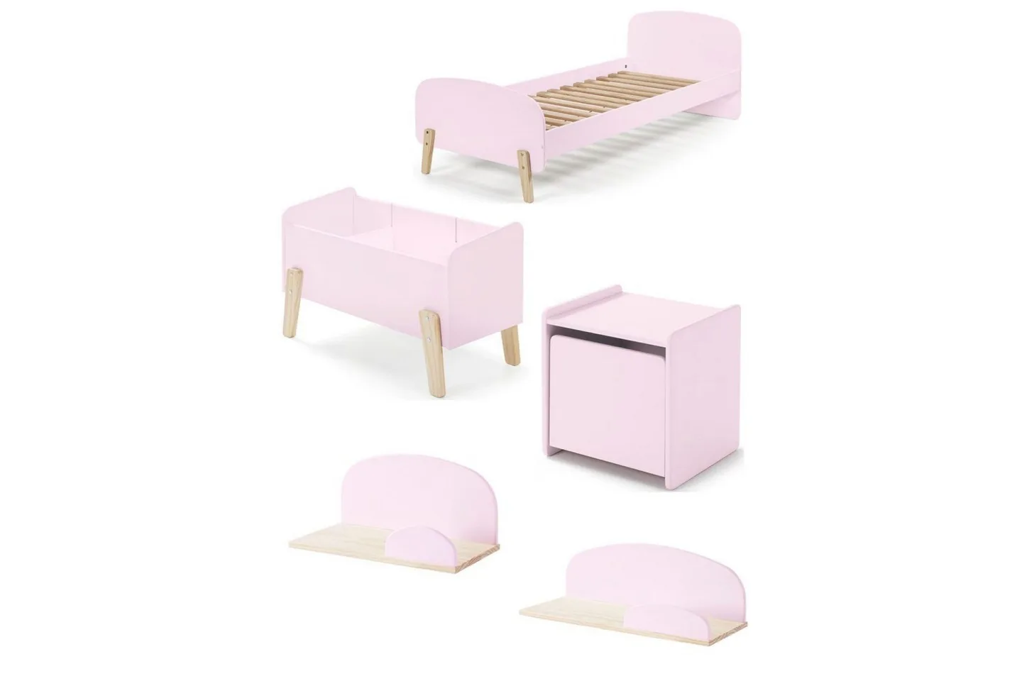 Kiddy Möbelset för Barnrum - Rosa
