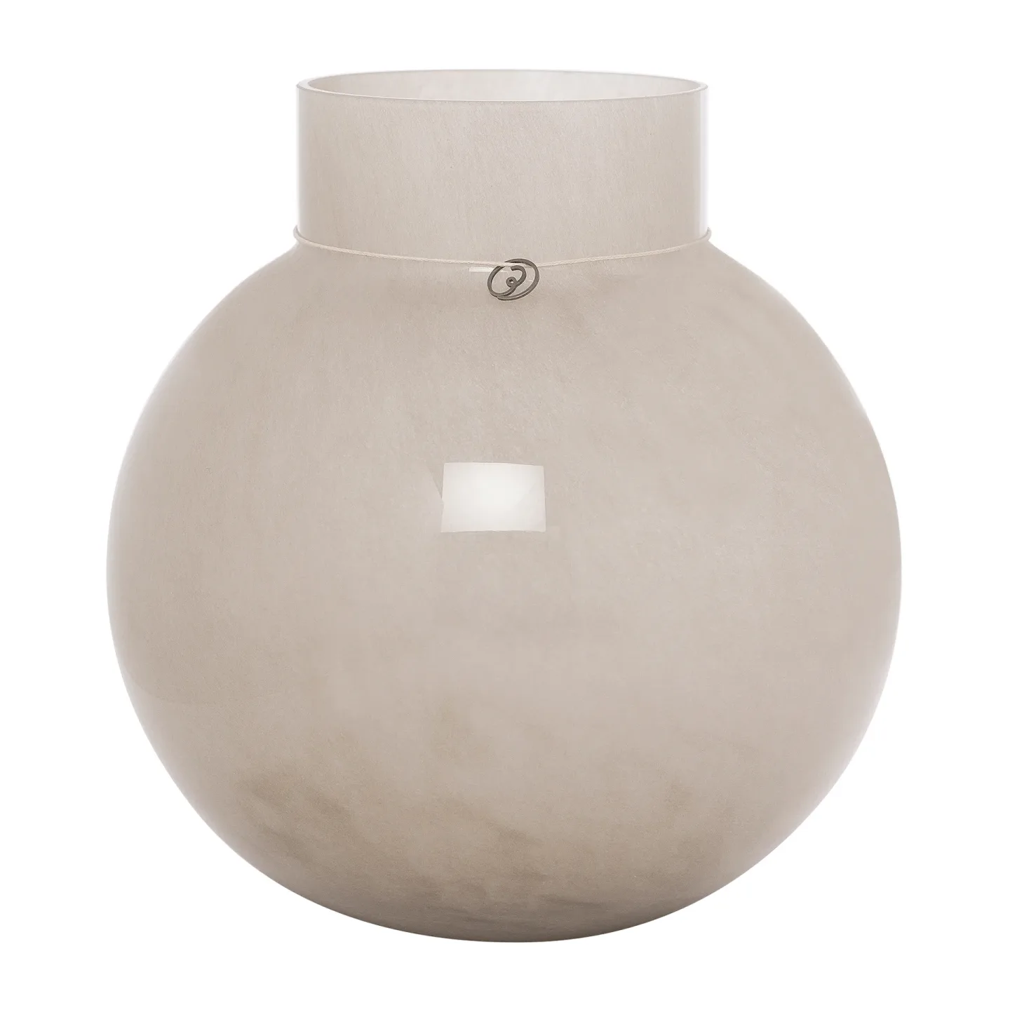 ERNST Ernst Glasvase rund beige H25cm Ø24cm