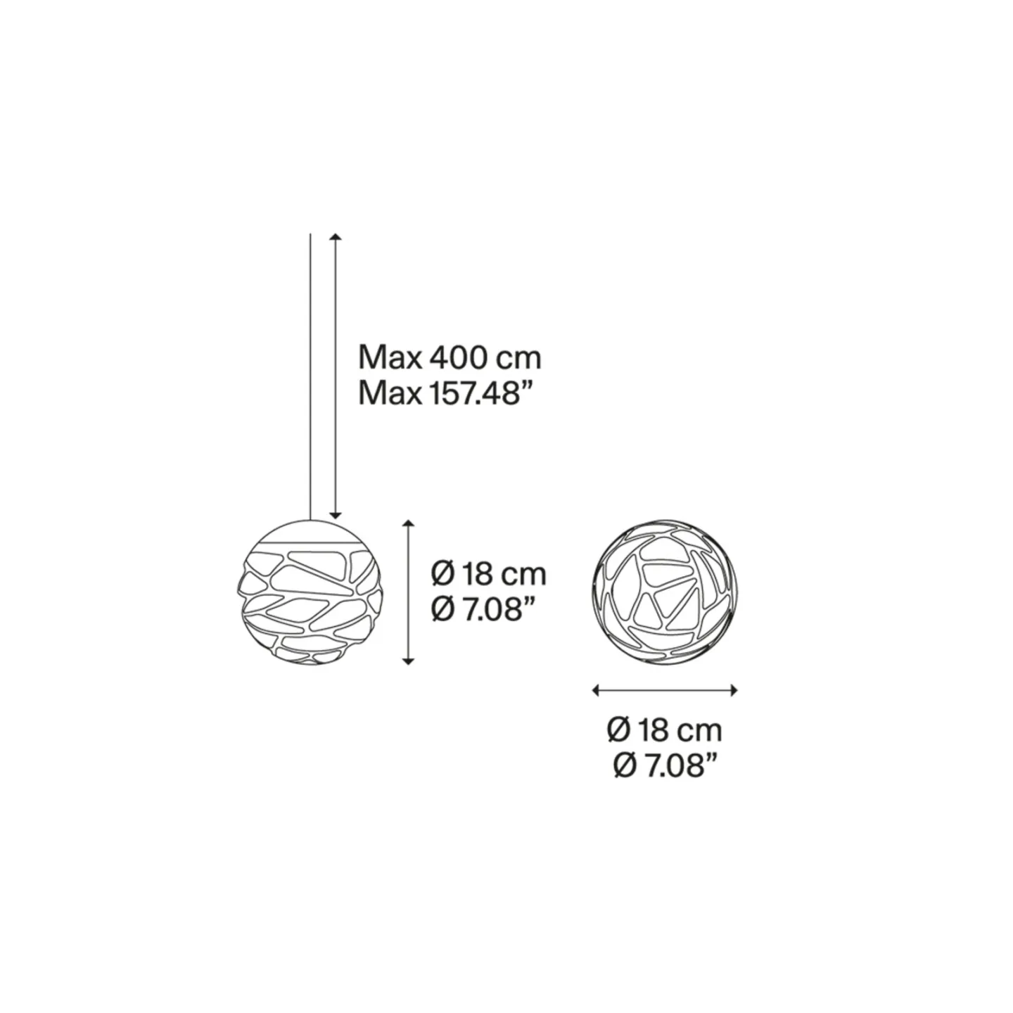Kelly Cluster Sphere Taklampa Vit - Lodes - Matsal - Metall