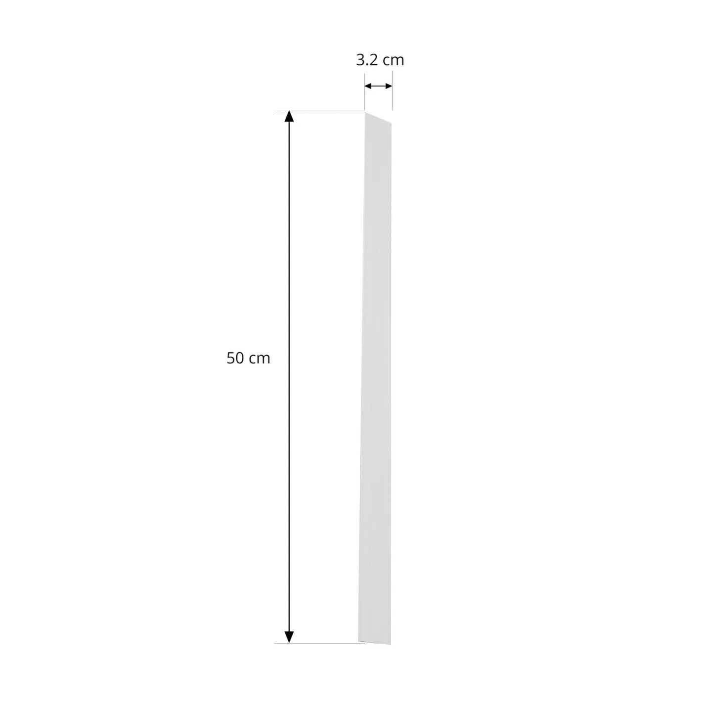 Linaro Cover 50 cm Weiß - Lindby - Kunststoff