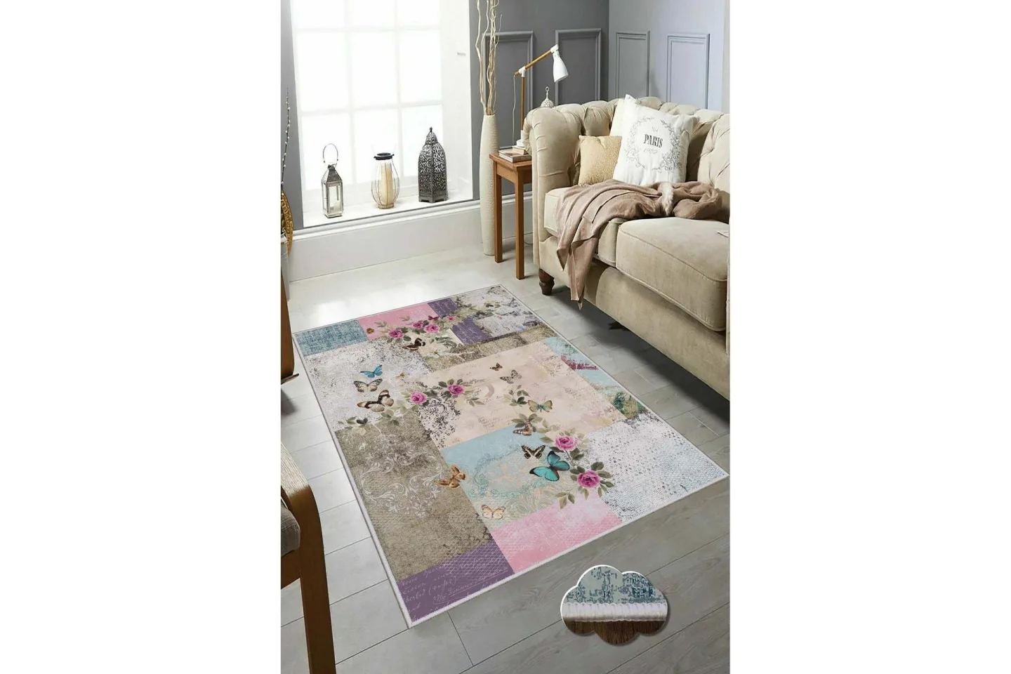 Homefesto Matta 140x220 cm - Multifärgad