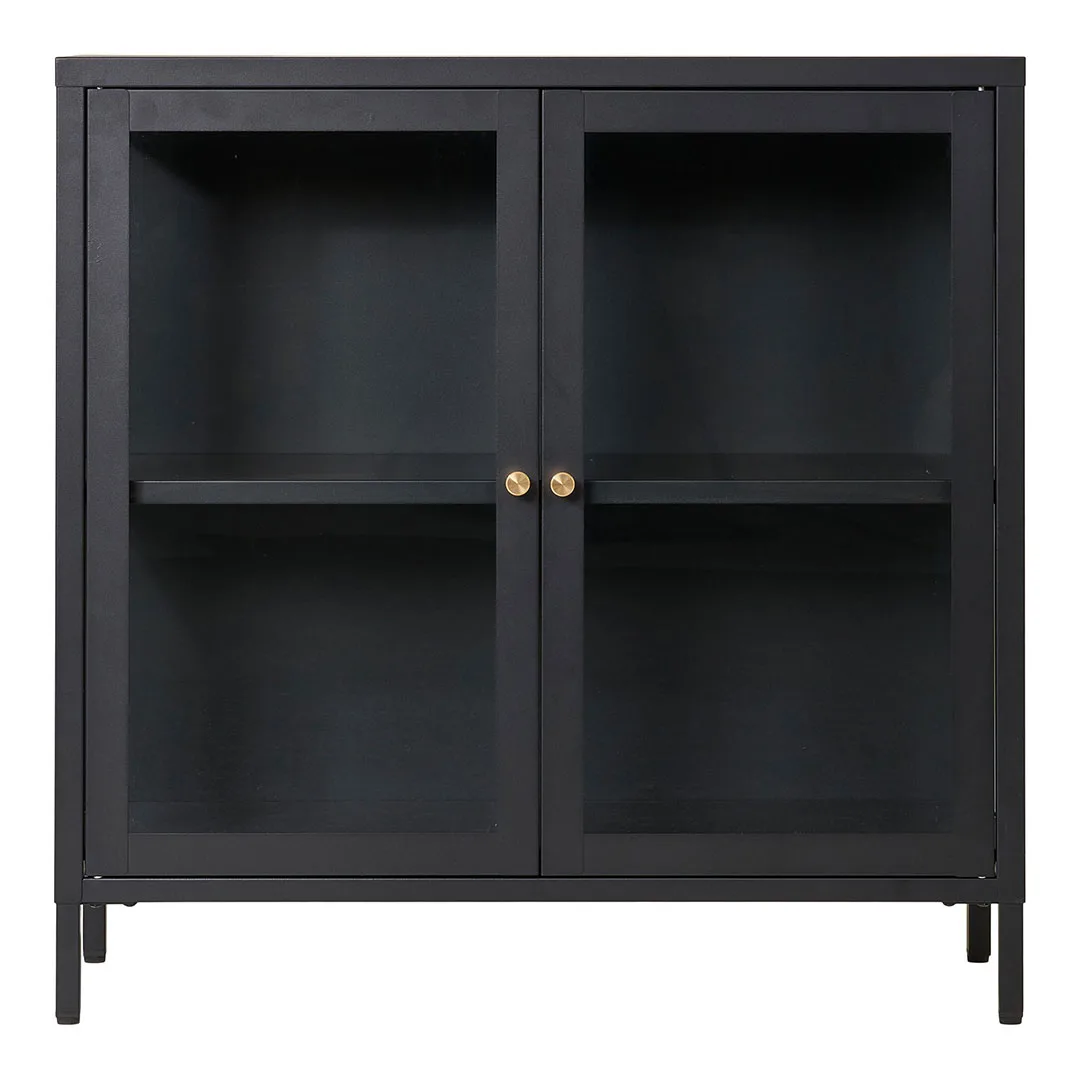 Dalby Sideboard 2 Glas Türen schwarz.