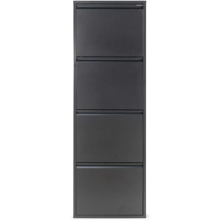 Spinder Design Schuhschrank Hesta Schwarz Stahl 50 cm 150 cm