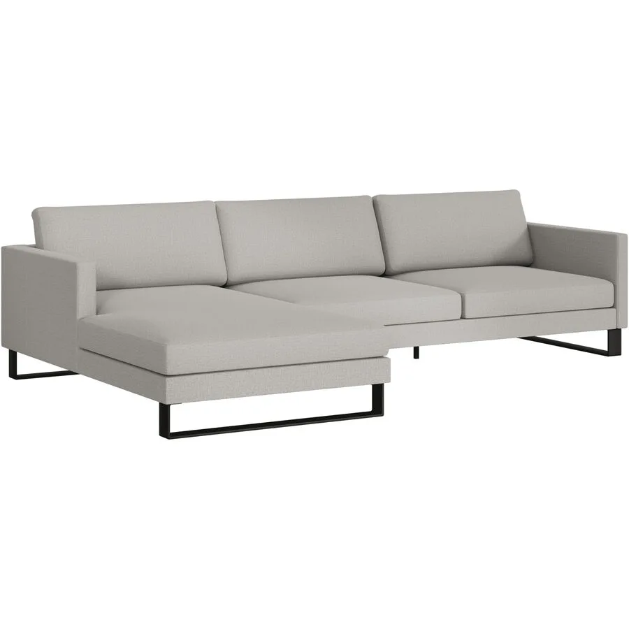 Ecksofa Domino Beige Stoff 286 cm 181 cm - Möbel Konfigurator: Traummöbel individuell zusammenstellen