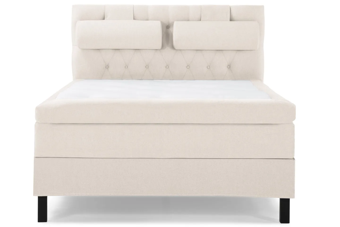 Lucky Komplett Sängpaket 140x200 Latex Diamant Sänggavel - Nackkudde Stor Beige