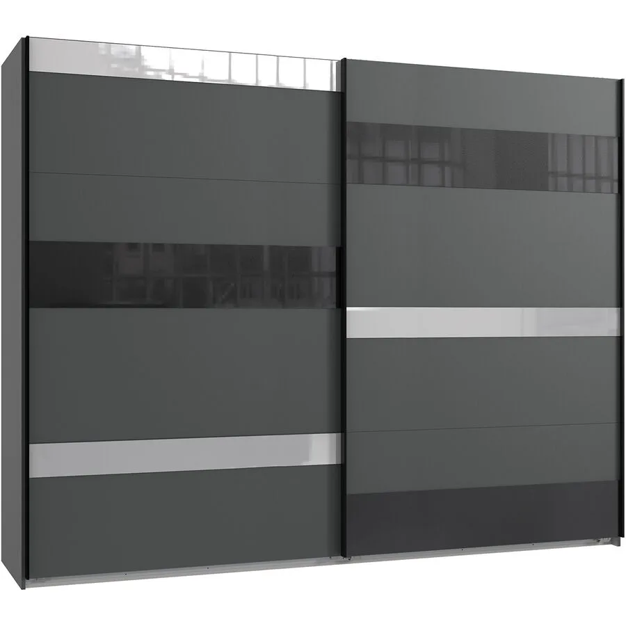 Kleiderschrank Capda graphit Holzwerkstoff B 270 cm
