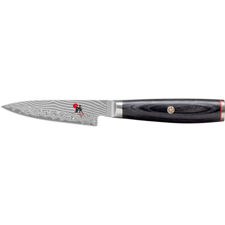 Gemüsemesser Miyabi schwarz FC61 Stahl / Pakka Holz 9 cm