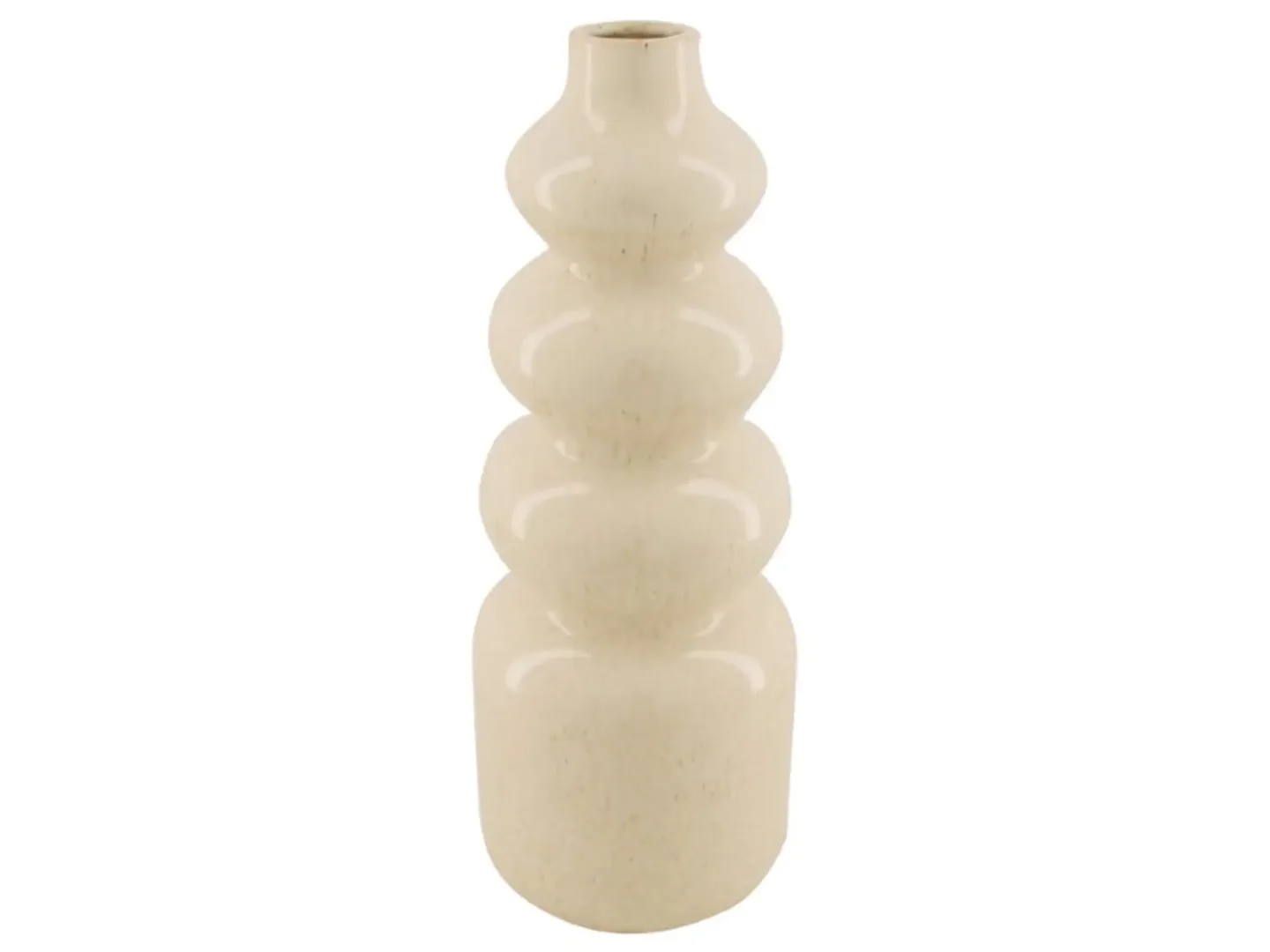 Dijk Vase Keramik, Weiss H: 37 cm | Schubiger Möbel