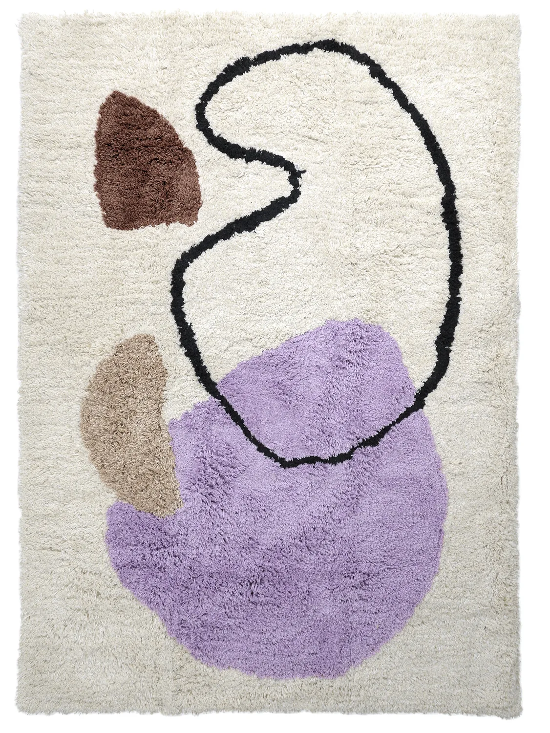 Ryetepper - Naousa Natural Cotton Shaggy (multi) (Størrelse: 160 x 230 cm)