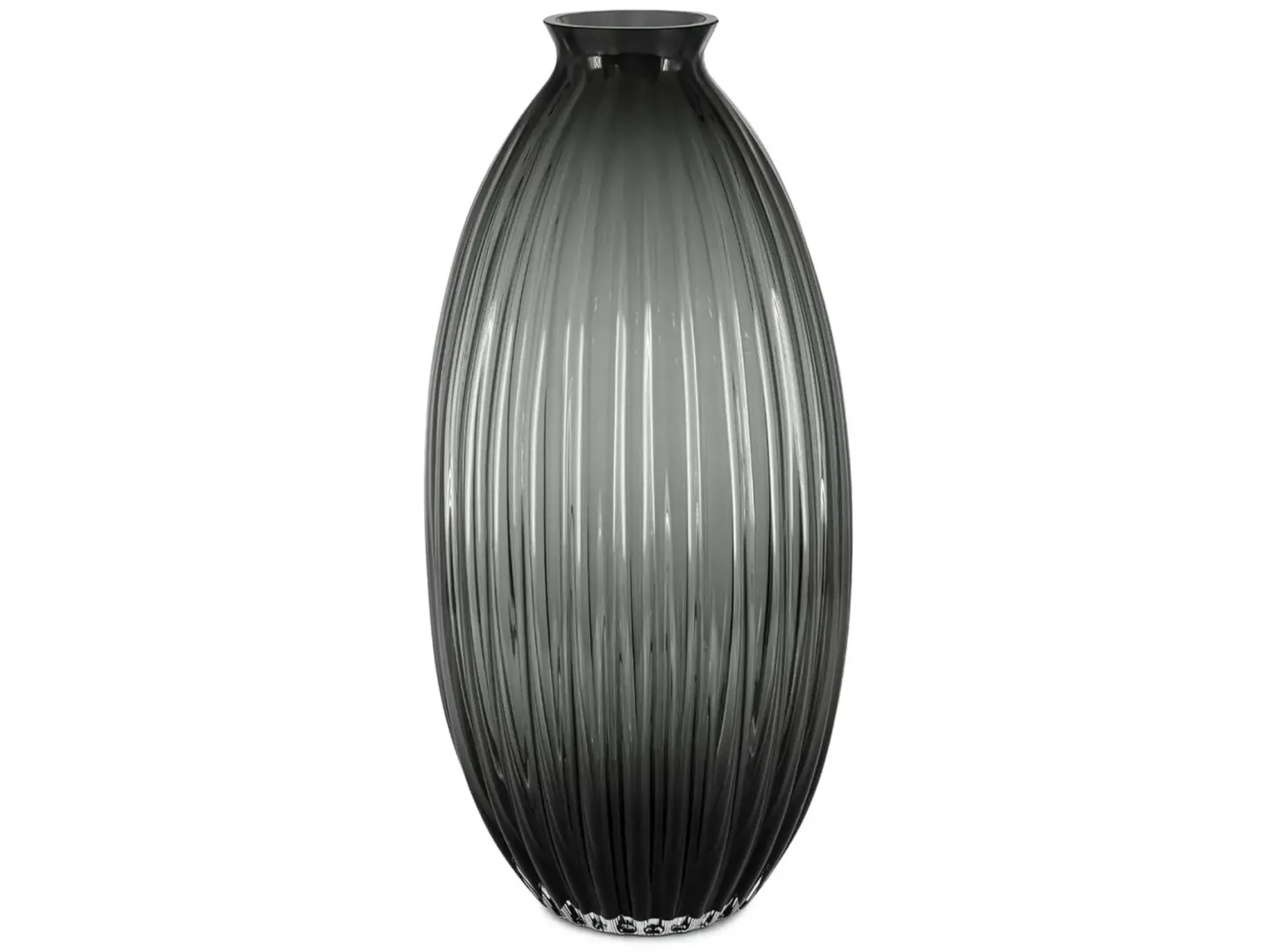 Abhika Vase Rauchglas H: 25 cm Transparent | Schubiger Möbel