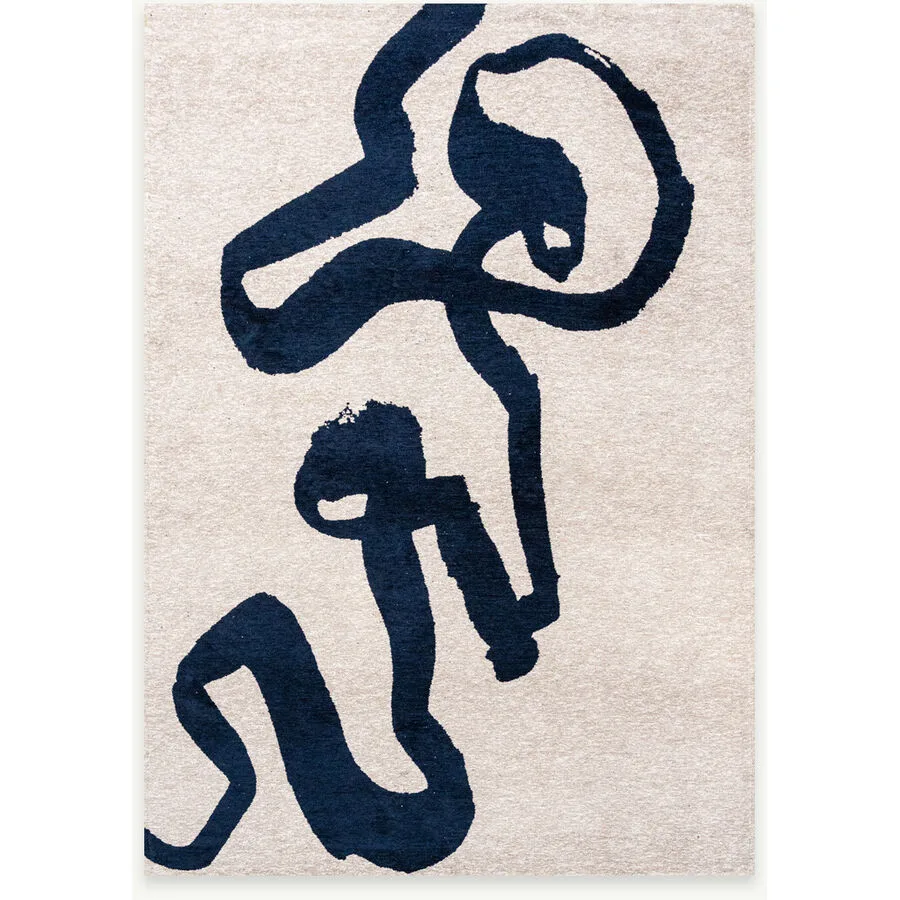 Teppich Sea Ink Blau Polyester 140 cm 140 cm