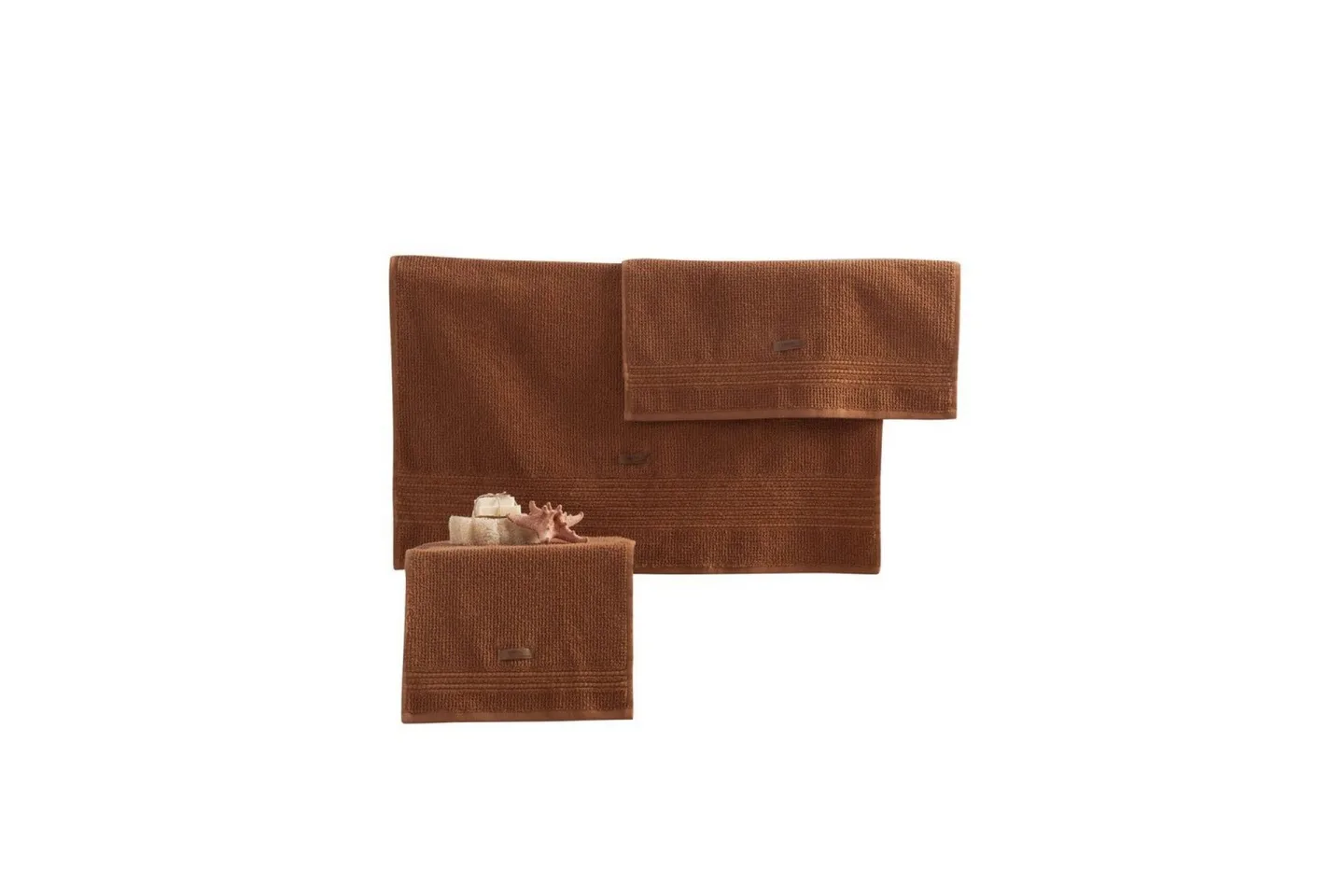 Handduksset (3 delar) Loraford Brun - Brun