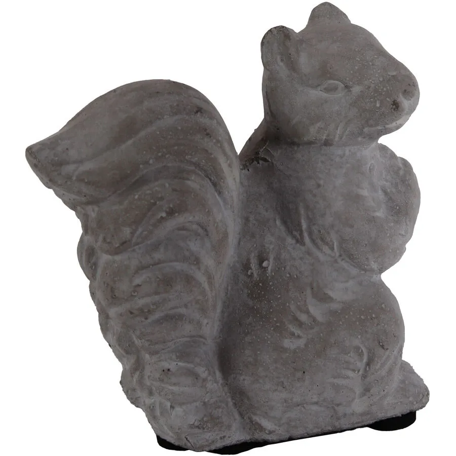 Eichhörnchen Zement 9.5x6x9.5cm hellgrau