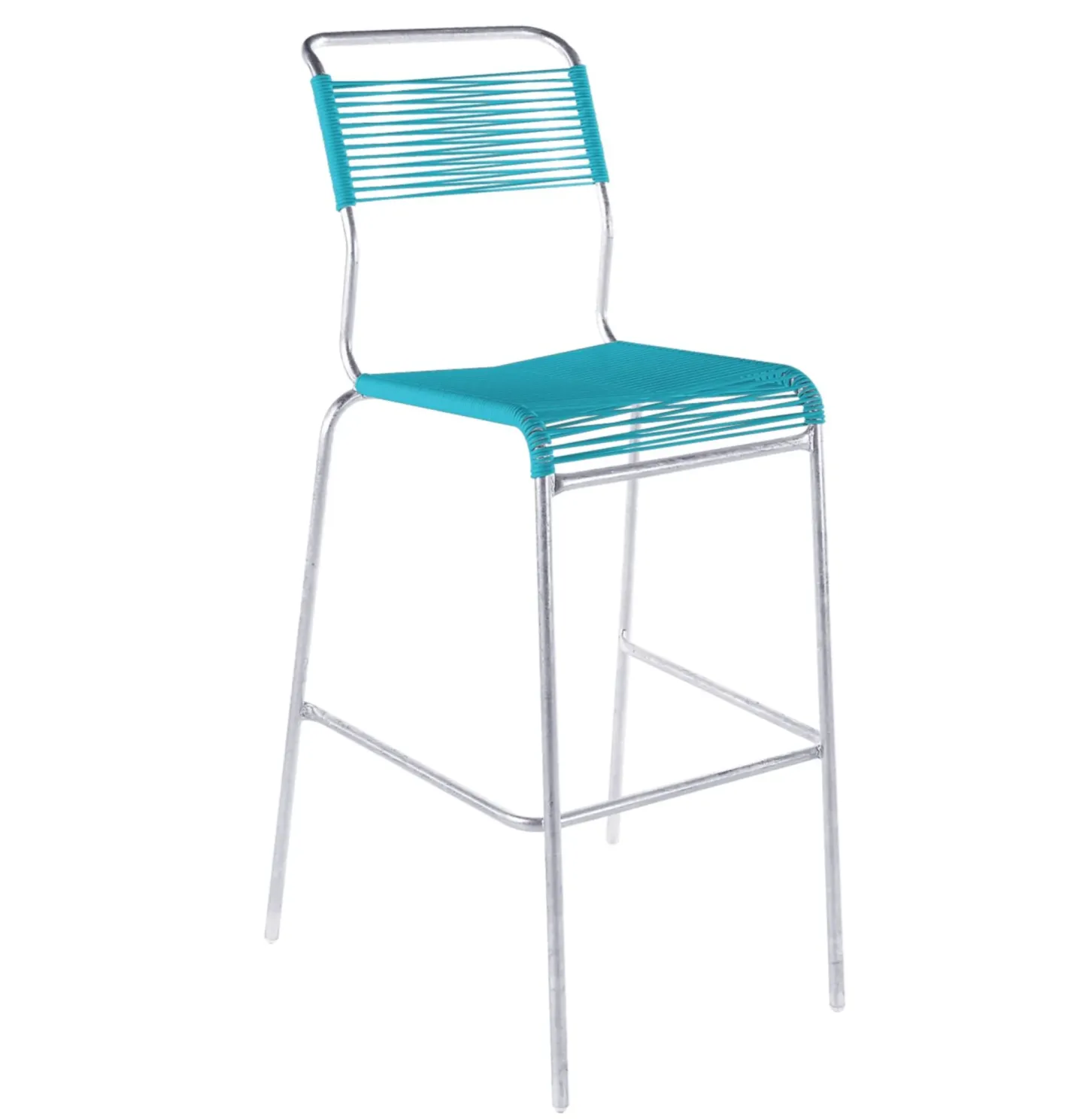 Schaffner Spaghetti-Barstuhl Säntis Feuerverzinkt Blau | Schubiger Möbel