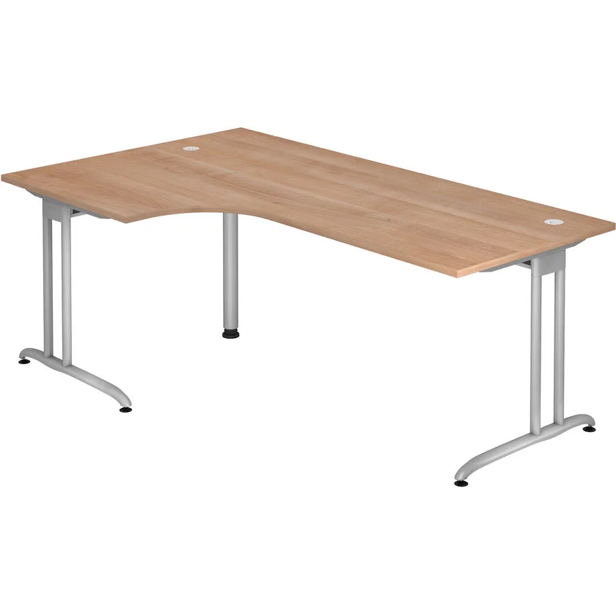 Schreibtisch Office nussbaum Holzwerkstoff B 200 T 120 cm