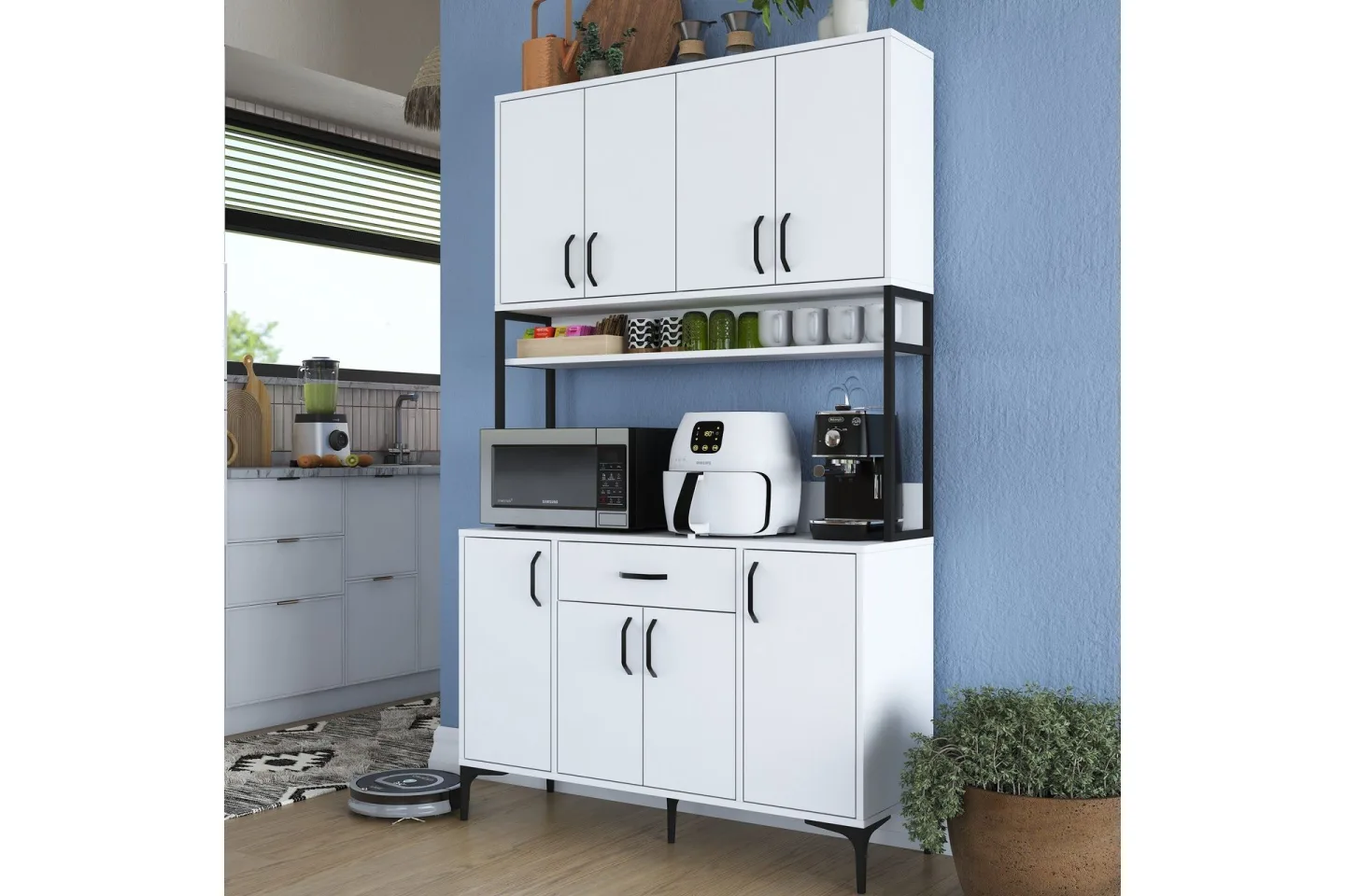 Manorma Highboard - Vit