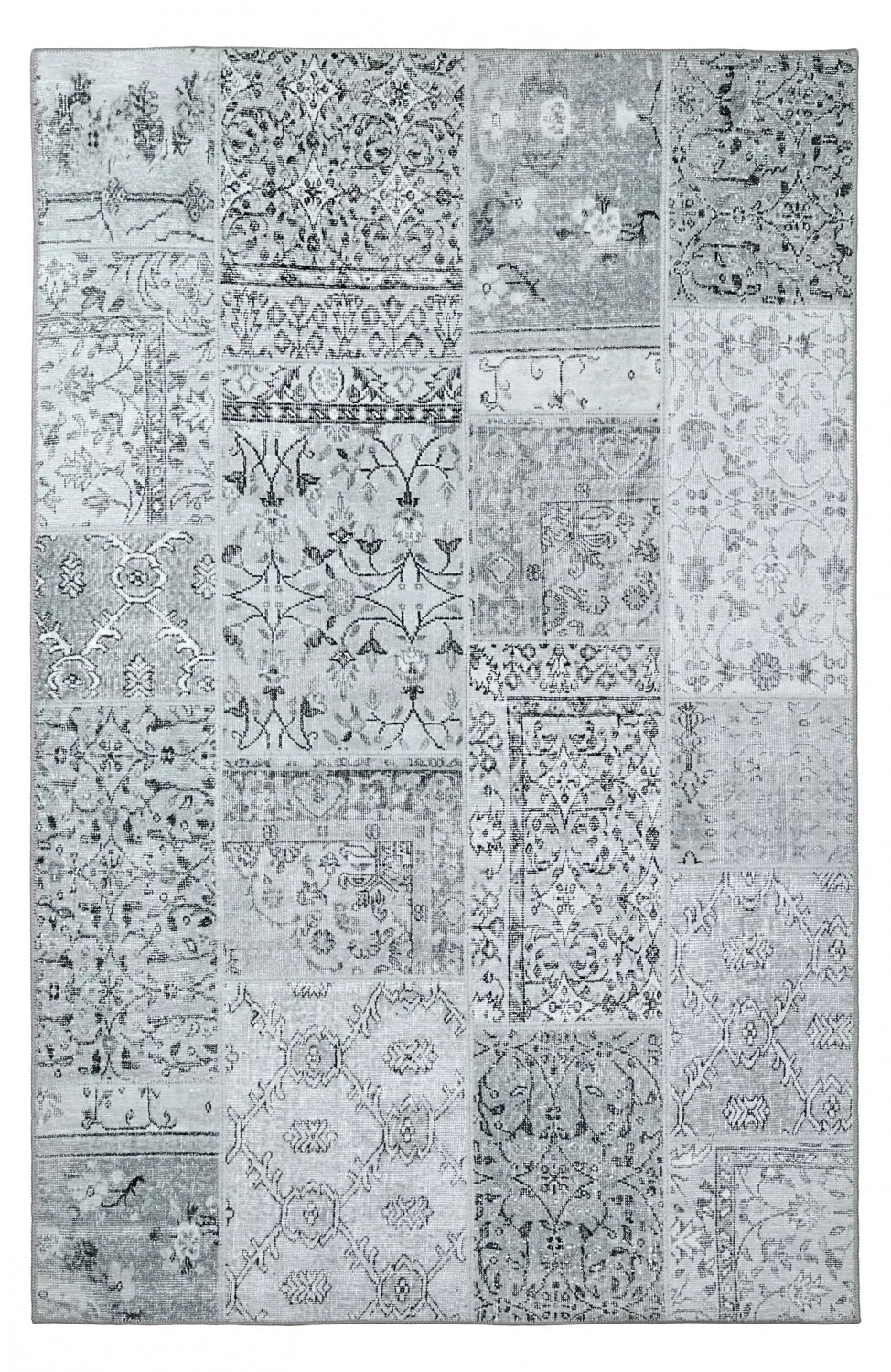 Flatvevd teppe - Myrina (grå) (Størrelse: 230 x 340 cm)