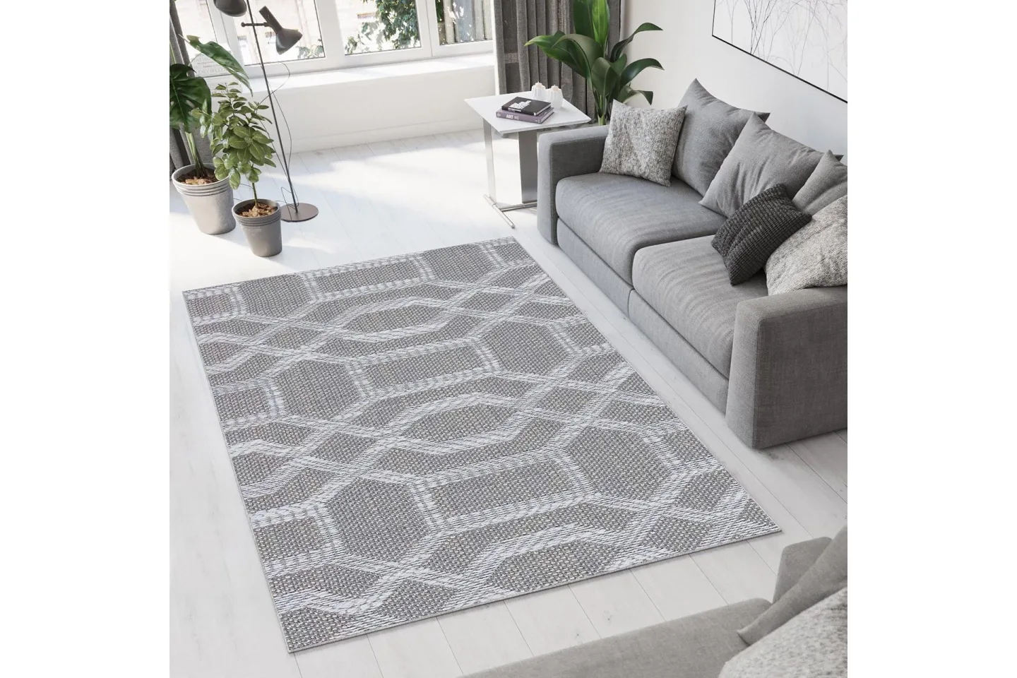 Magma Bomullsmatta 100x150 cm Rektangulär - Grå