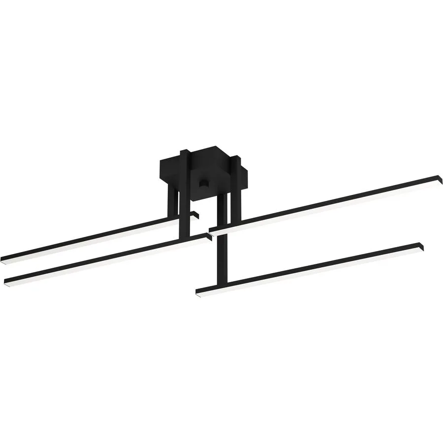 Eglo Deckenlampe Ipolitto Schwarz Aluminium/Stahl 16.5 cm 24.5 cm - LED - Lichtfarbe: Warmweiss - LED Energiesparlampen