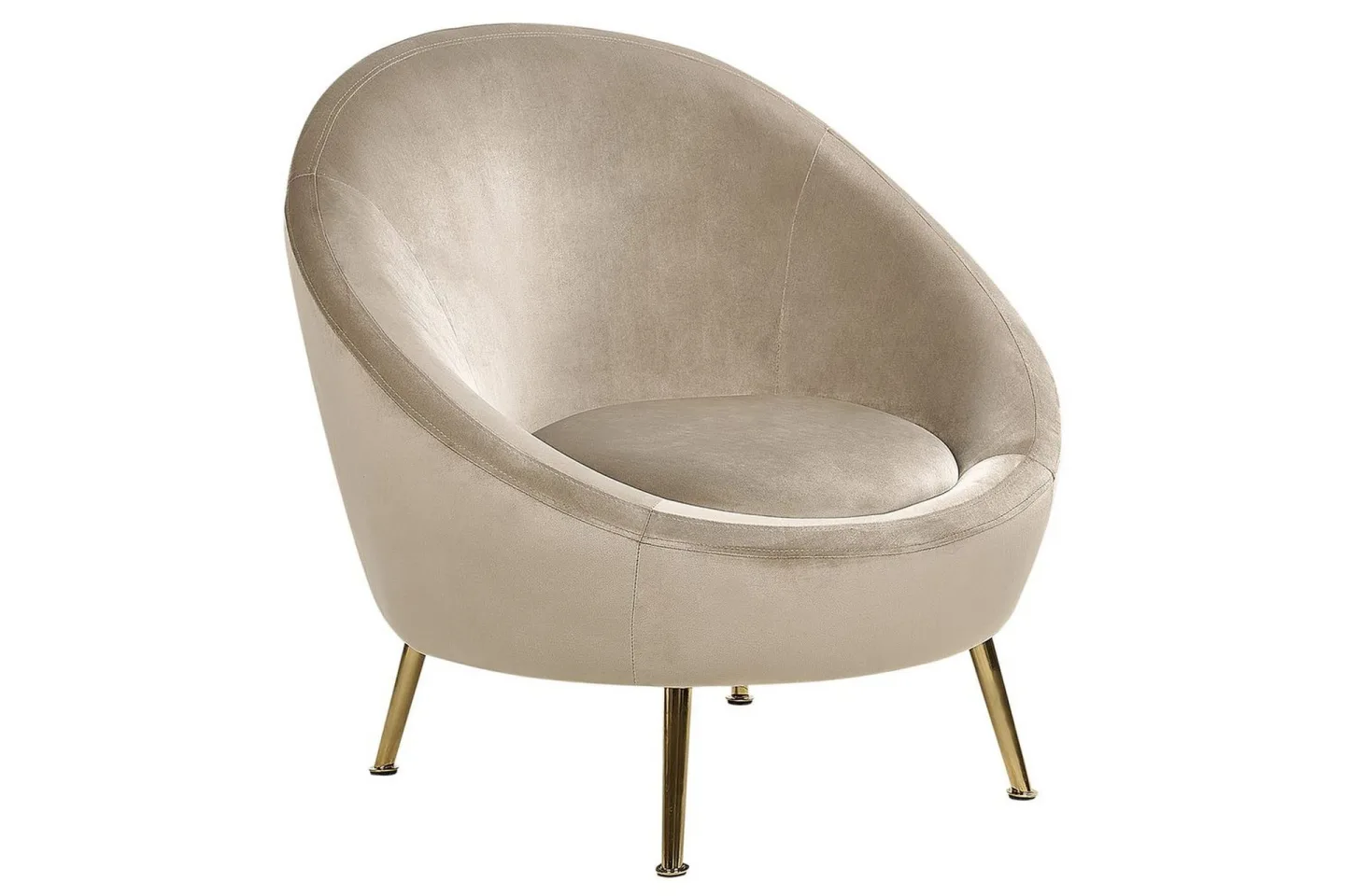 Fåtölj Langa - Beige, guld
