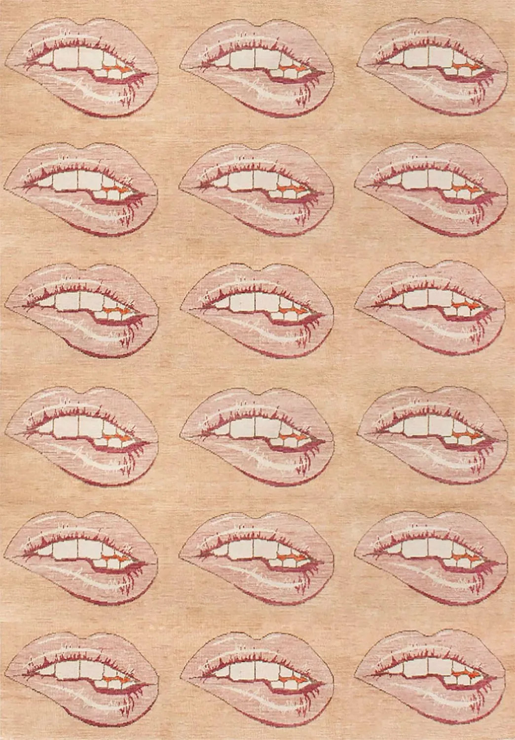 Wilton-teppe - Avery (beige/rosa) (Størrelse: 160 x 230 cm)