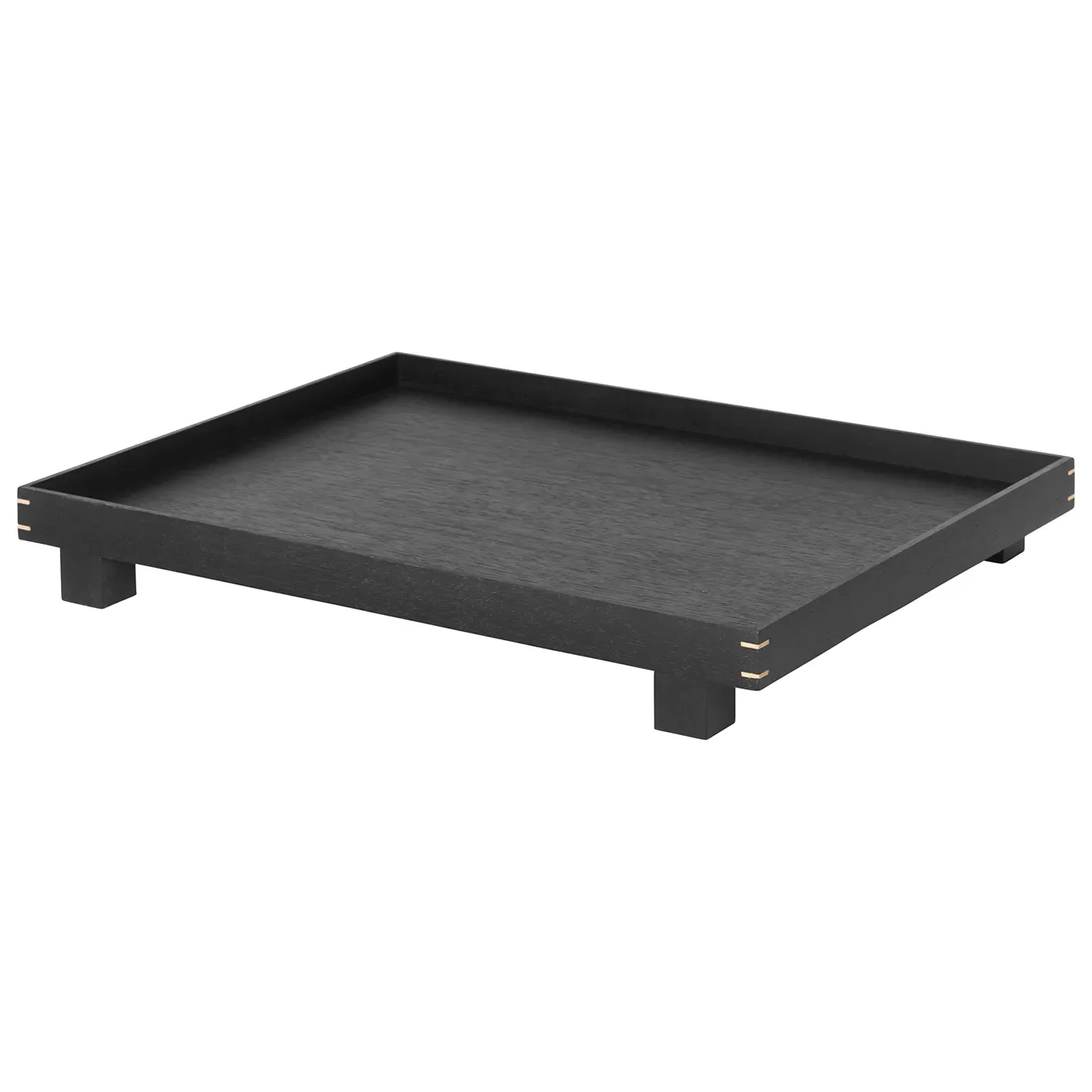 Ferm Living Bon träbricka large Svartbetsad ek