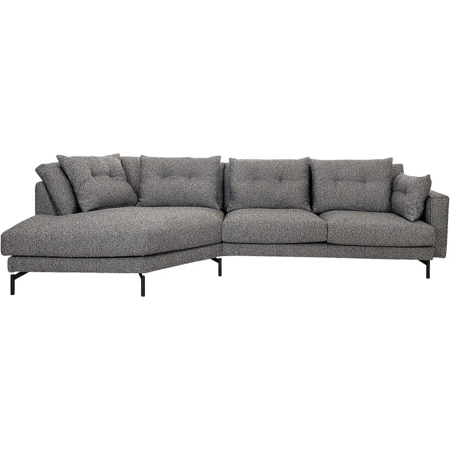 Ecksofa Easton Links Stoff Anthrazit