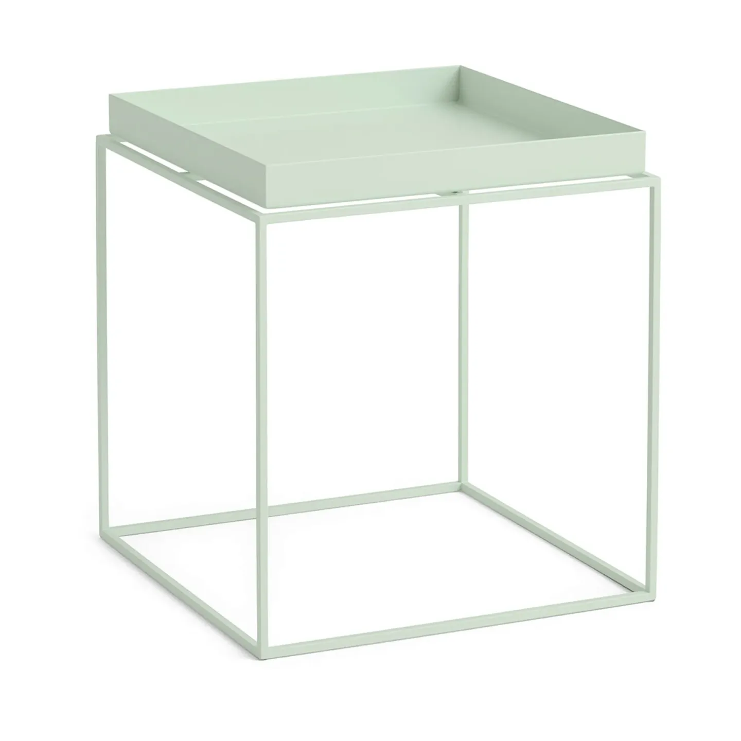HAY Tray Table mittelhoher Beistelltisch Soft Mint, 40x40x44 cm