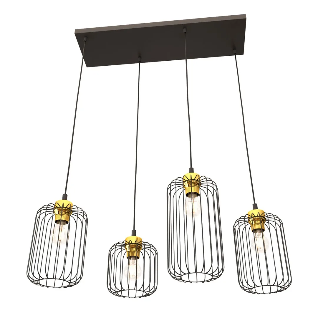 Emibig Lighting - Vander 70cm - Taklampa - Svart/Guld