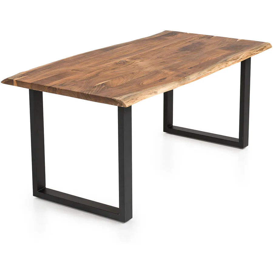 Tisch Gerardo natur/schwarz Akazie Massivholz B 160 T 85 cm