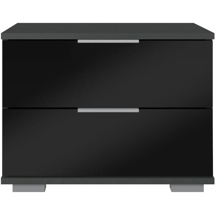 Nachttisch Peyton C schwarz Spanplatte B 52 H 40 cm