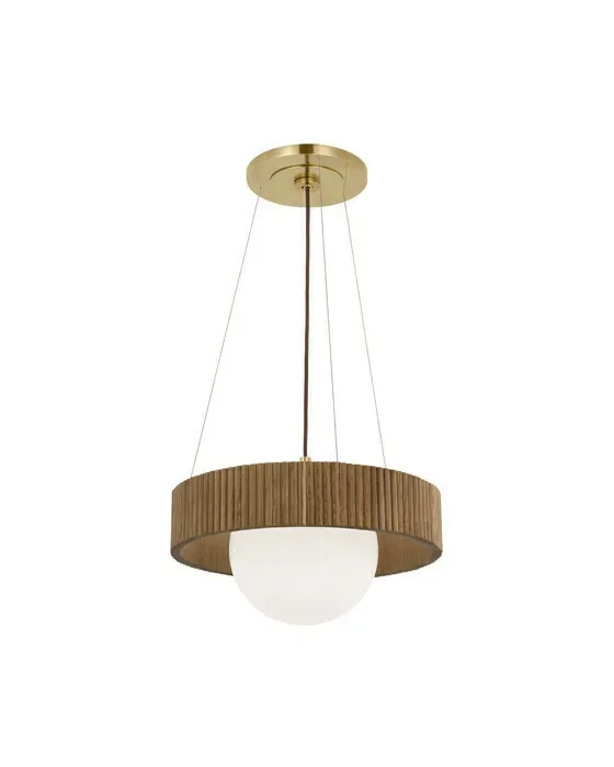 Arena 18" Ring/Globe Chandelier Antique Brass